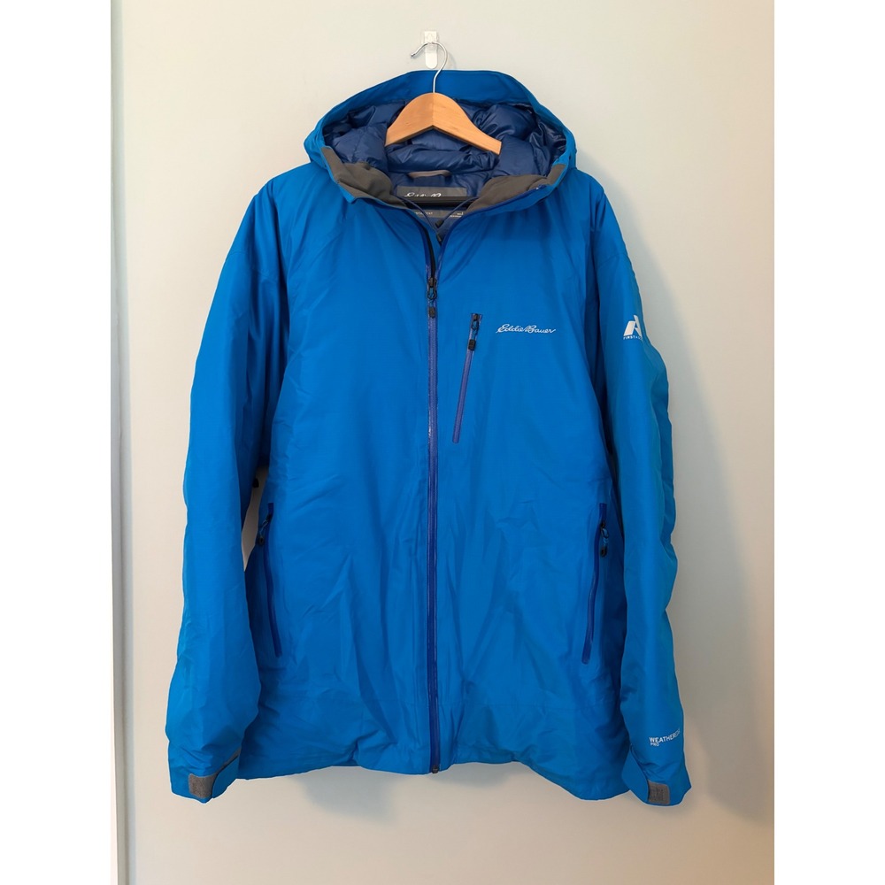 Eddie Bauer First Ascent WeatherEdge Pro Down Jacket Mens Large Blue Parka